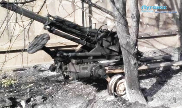 Разбитая военная техника из под Донецка